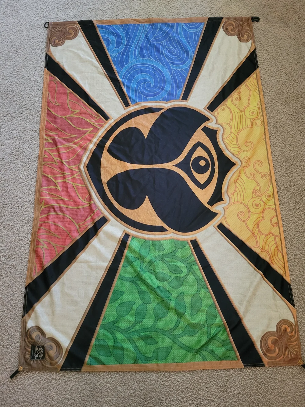 Official Tomorrowland Flag, a souvenir from the electronic dance music festival.